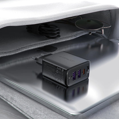 Chargeur réseau Acefast A57, 35W, 3A, 2 x USB-A - 1 x USB-C, Noir