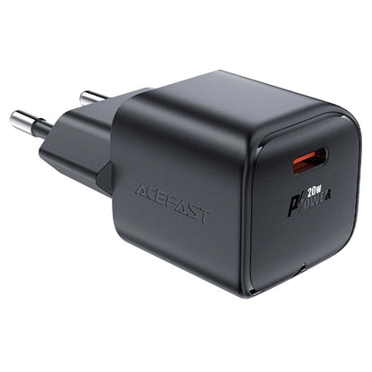 Netzladegerät Acefast A73 Mini, 20W, 3A, 1 x USB-C, Schwarz