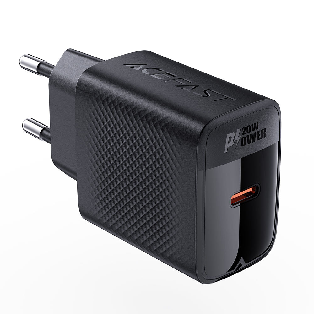 Chargeur réseau Acefast A82, 20W, 3A, 1 x USB-C, Noir