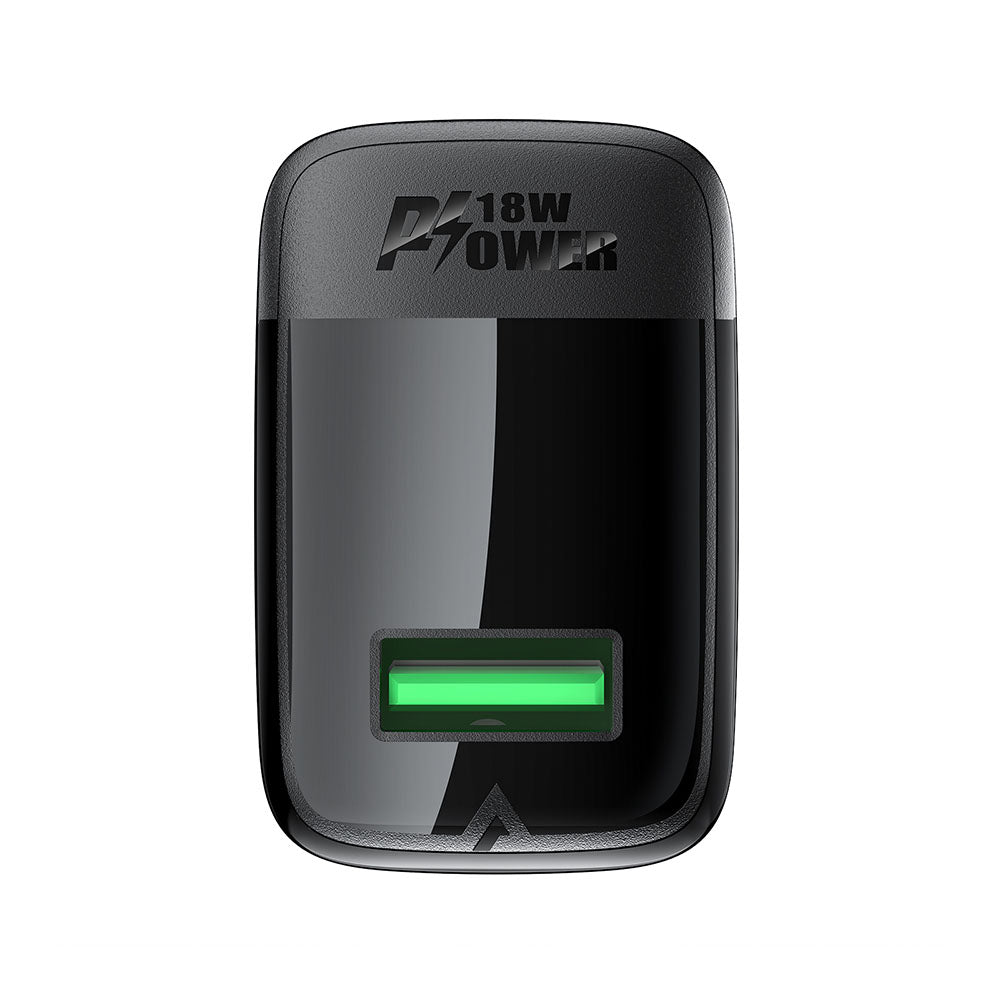 Chargeur Réseau Acefast A90, 18W, 3A, 1 x USB-A, Noir