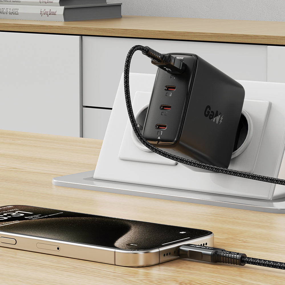 Chargeur Réseau Acefast A94, 100W, 5A, 1 x USB-A - 3 x USB-C, Noir