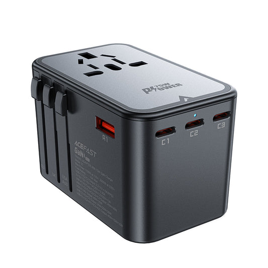 Chargeur Réseau Acefast Travel Z1, 75W, 3.35A, 2 x USB-A - 3 x USB-C, Noir