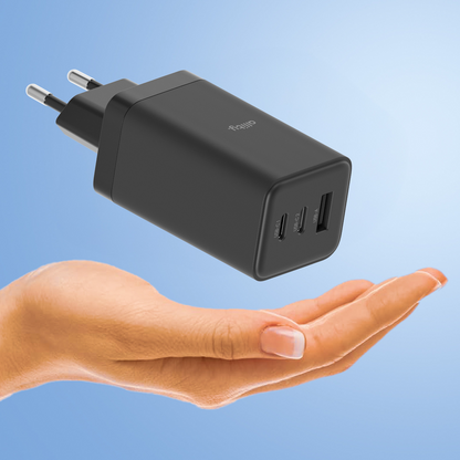 Netzladegerät Allity. ATC-01-65WACC Fast, 65W, 3.25A, 1 x USB-A - 2 x USB-C, Schwarz