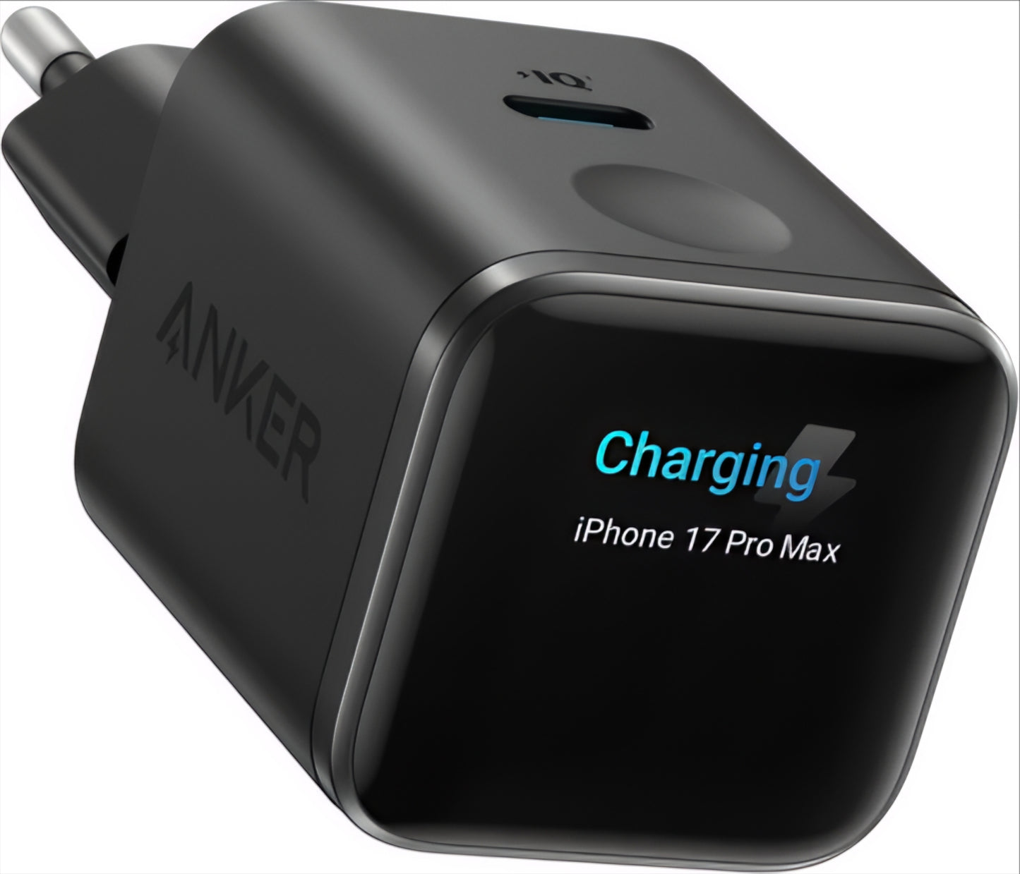 Anker Nano Charger Display Network Charger, 45W, 3A, 1 x USB-C, Black A121DG11