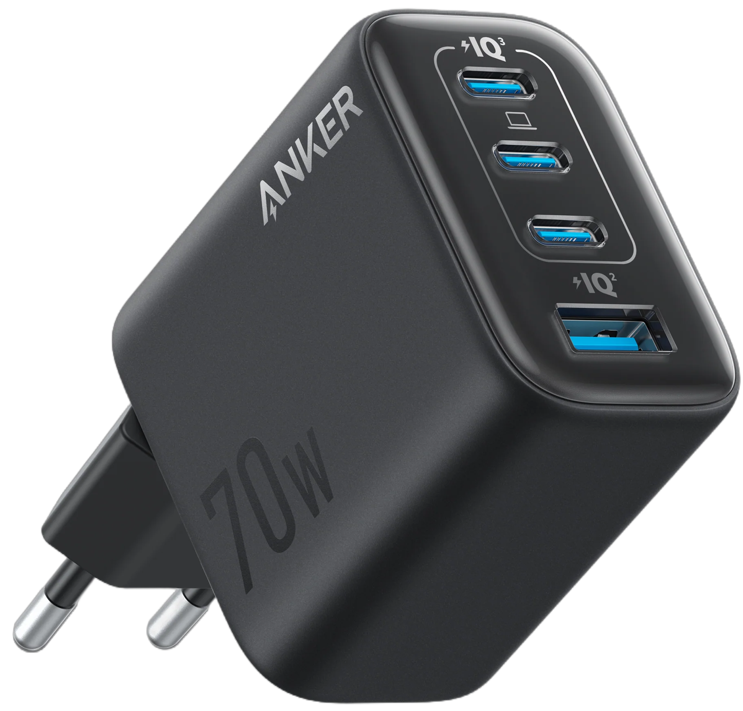 Chargeur Réseau Anker Zolo, 70W, 3.5A, 1 x USB-A - 3 x USB-C, Noir A121CG11