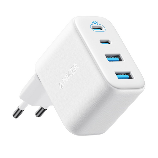 Chargeur secteur Anker Zolo, 50W, 3A, 2 x USB-A - 2 x USB-C, Blanc A121EG21