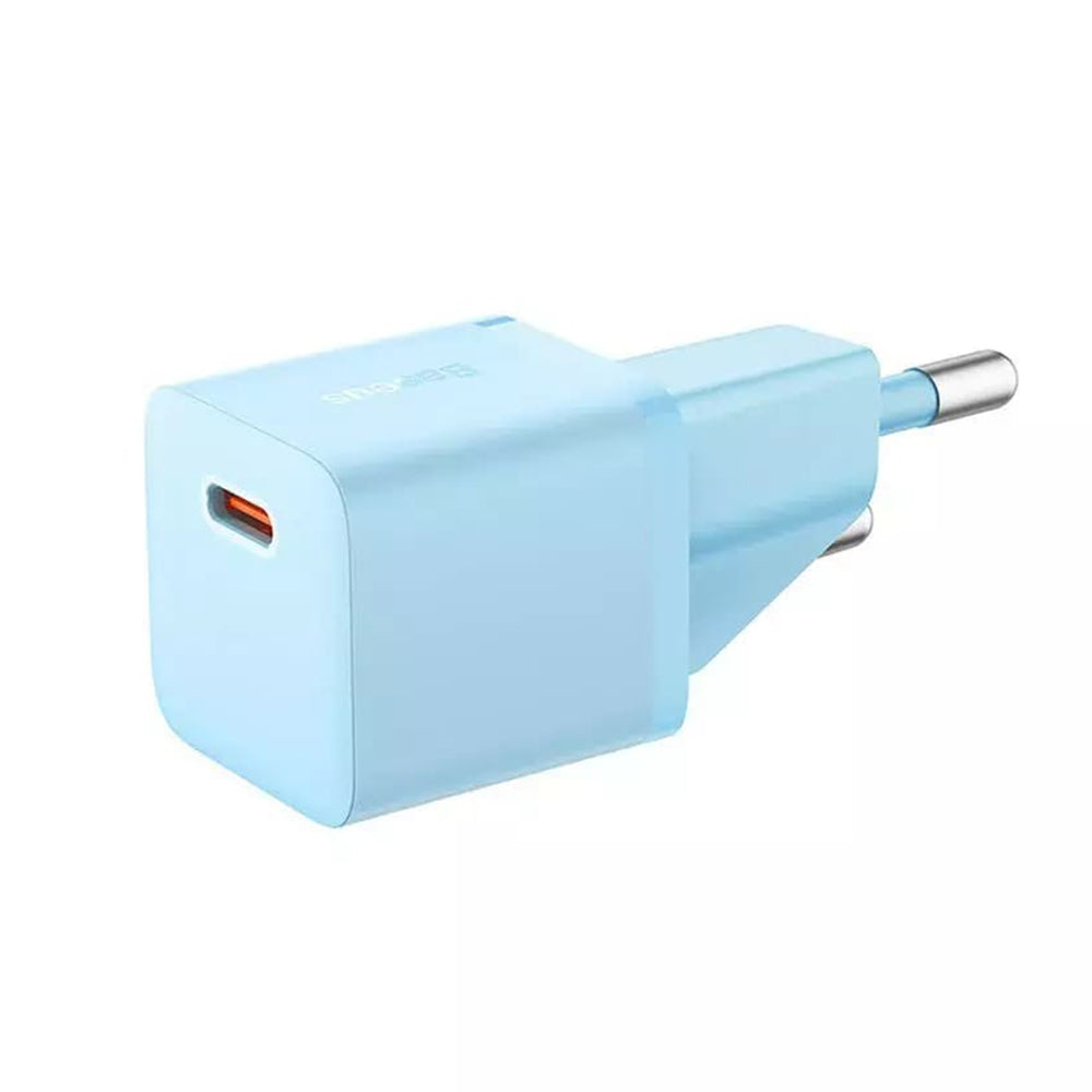 Baseus GaN Mini 1C Netzladegerät, 20W, 3A, 1 x USB-C, Blau CCGN050103