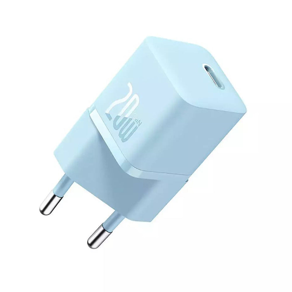 Baseus GaN Mini 1C Netzladegerät, 20W, 3A, 1 x USB-C, Blau CCGN050103