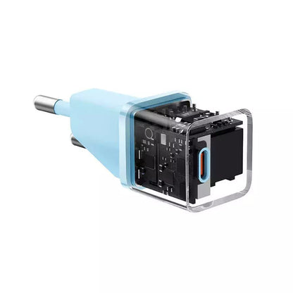 Baseus GaN Mini 1C Netzladegerät, 20W, 3A, 1 x USB-C, Blau CCGN050103