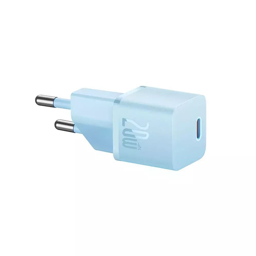 Baseus GaN Mini 1C Netzladegerät, 20W, 3A, 1 x USB-C, Blau CCGN050103