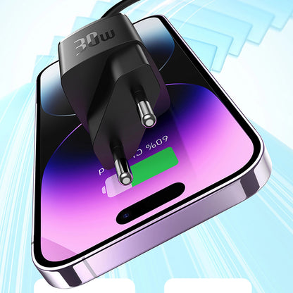 Baseus Cube Pro Network Charger, 30W, 3A, 1 x USB-C, Black CCXF000301