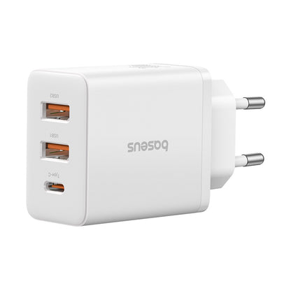 Baseus Cube Netzladegerät, 30W, 3A, 2 x USB-A - 1 x USB-C, Weiß P10111402213-00