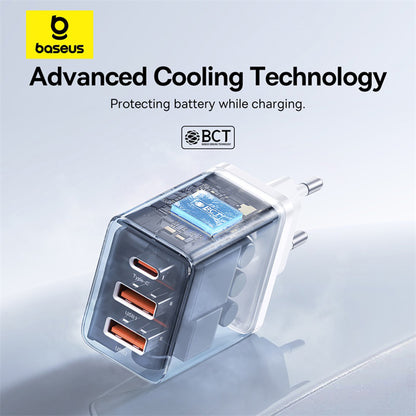 Baseus Cube Netzladegerät, 30W, 3A, 2 x USB-A - 1 x USB-C, Weiß P10111402213-00