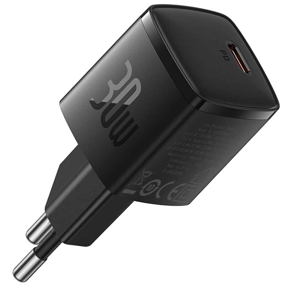 Baseus Cube Pro Network Charger, 30W, 3A, 1 x USB-C, Black CCXF000301