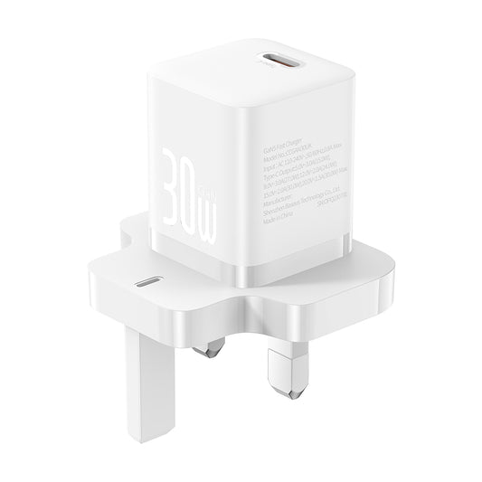 Netzladegerät Baseus GaN5 UK, 30W, 3A, 1 x USB-C, Weiß P10110906213-00