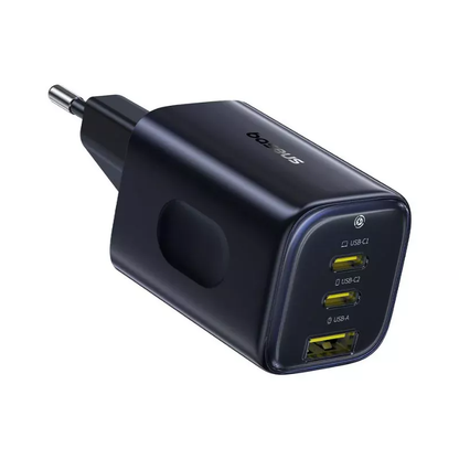 Baseus PicoGo AE11 Network Charger, 67W, 1 x USB-A - 2 x USB-C, Black E0121200