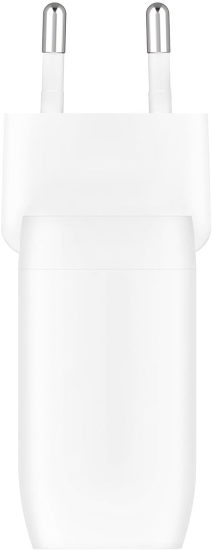Chargeur secteur Belkin BoostCharge Pro Dual, 60W, 3A, 2 x USB-C, Blanc WCB010vfWH