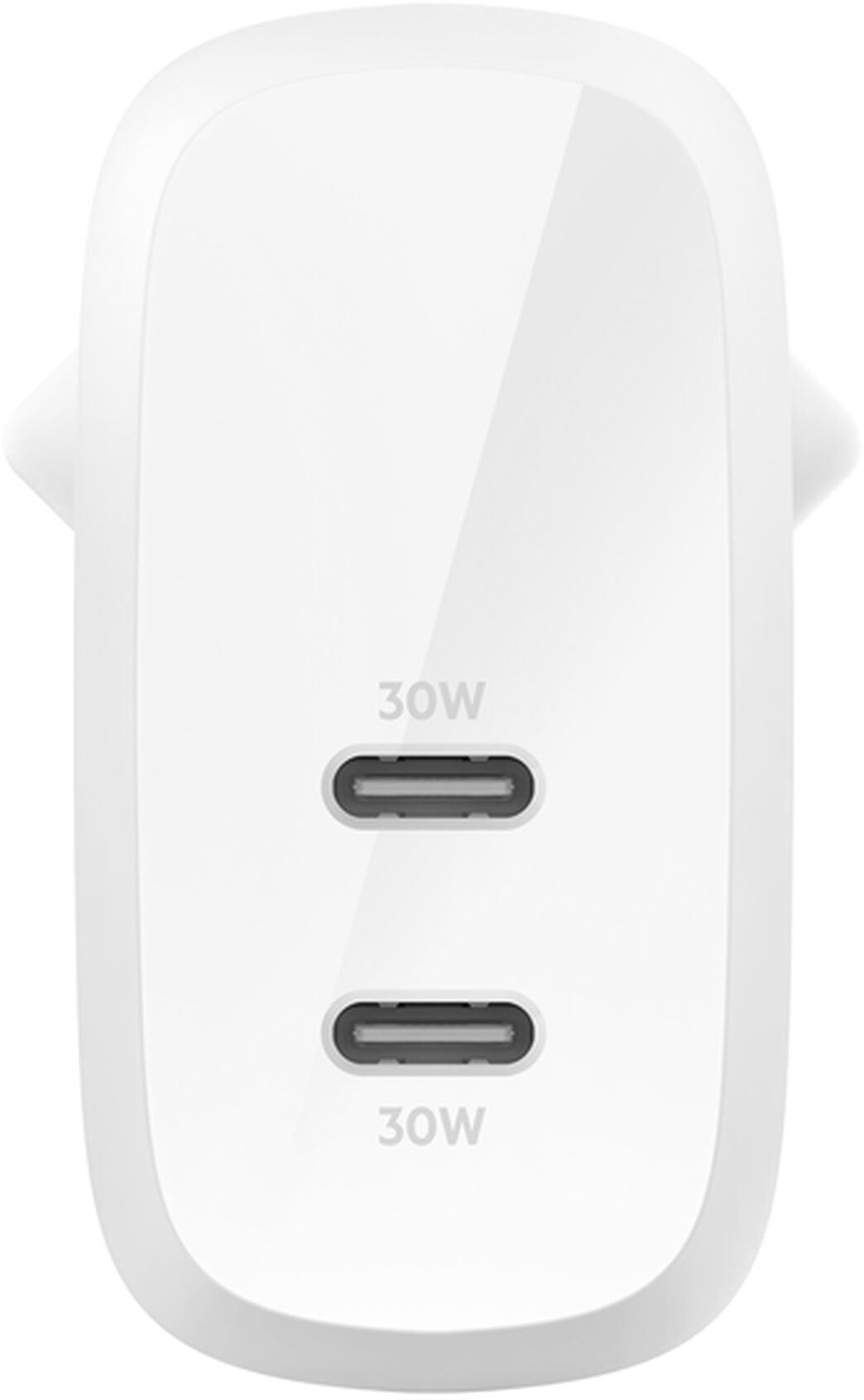 Chargeur secteur Belkin BoostCharge Pro Dual, 60W, 3A, 2 x USB-C, Blanc WCB010vfWH