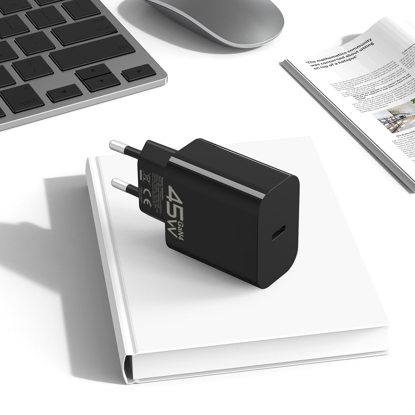 Netzladegerät Blavec BC-7, 45W, 3A, 1 x USB-C, Schwarz
