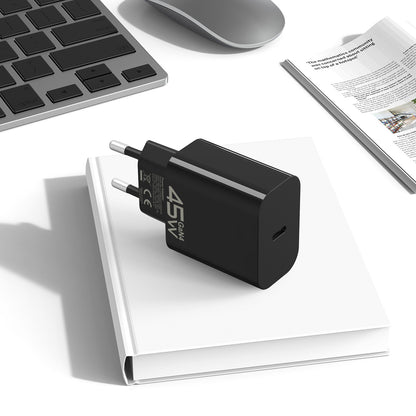 Netzladegerät Blavec BC-7, 45W, 3A, 1 x USB-C, Schwarz