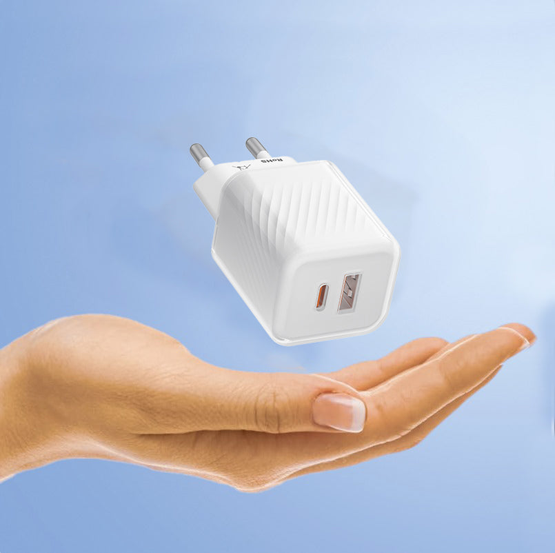 Blueo Netzladegerät, 35W, 3A, 1 x USB-A - 1 x USB-C, Weiß