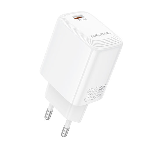 Netzladegerät Borofone BN28 Fuente, 30W, 3A, 1 x USB-C, Weiß