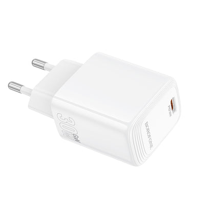 Borofone BN28 Fuente Network Charger, 30W, 3A, 1 x USB-C, White