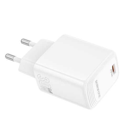 Netzladegerät Borofone BN28 Fuente, 30W, 3A, 1 x USB-C, Weiß