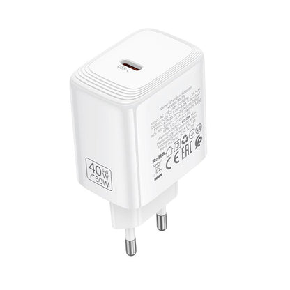 Borofone BN33 Fuente Netzladegerät, 40W, 1 x USB-C, Weiß