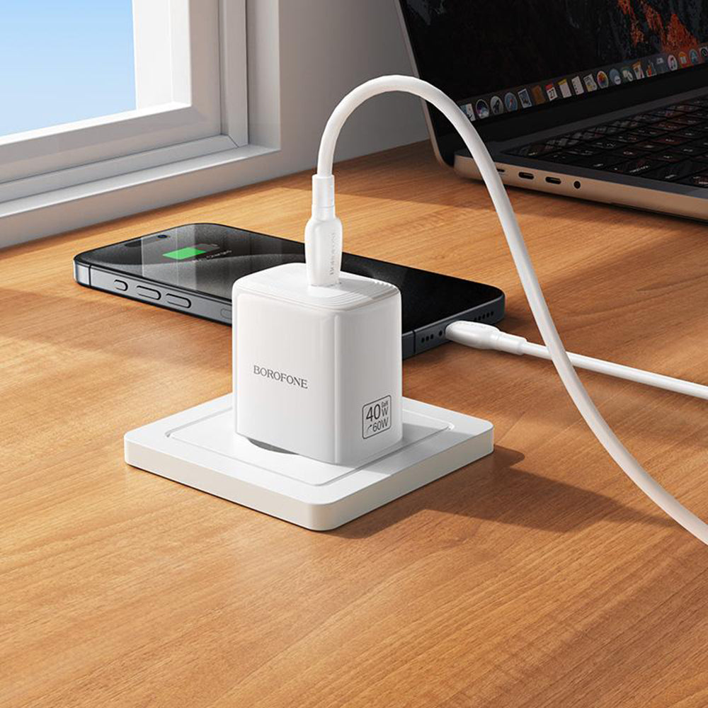Borofone BN33 Fuente Netzladegerät, 40W, 1 x USB-C, Weiß
