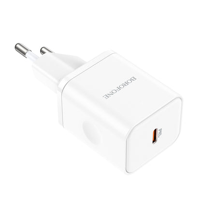 Netzladegerät Borofone BN6 Field, 20W, 3A, 1 x USB-C, Weiß
