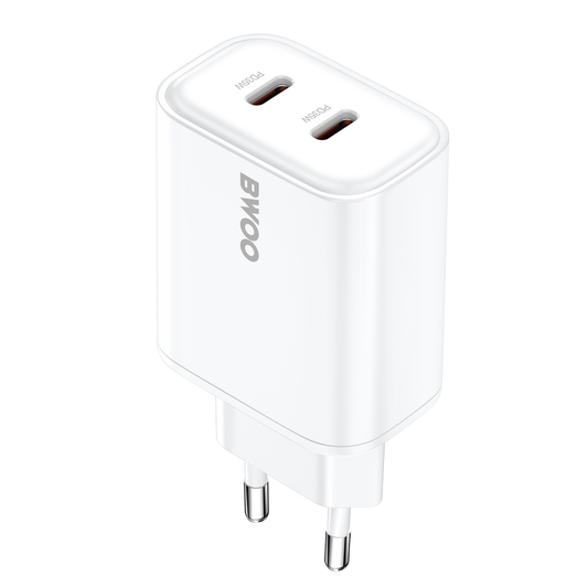 Chargeur secteur BWOO CDA206, 35W, 3A, 2 x USB-C, Blanc