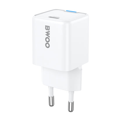 Chargeur Réseau BWOO CDA211, 30W, 3A, 1 x USB-C, Blanc