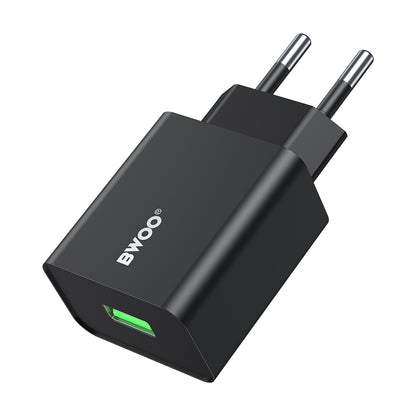 Netzladegerät BWOO CDA249, 12W, 2.4A, 1 x USB-A, Schwarz