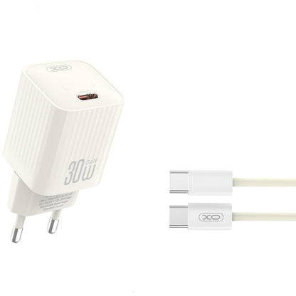 Chargeur réseau avec câble USB-C XO Design L148, 30W, 3A, 1 x USB-C, Beige