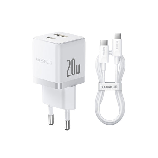 Netzladegerät mit USB-C Kabel Baseus Palm, 20W, 3A, 1 x USB-A - 1 x USB-C, Weiß P10111608213-01