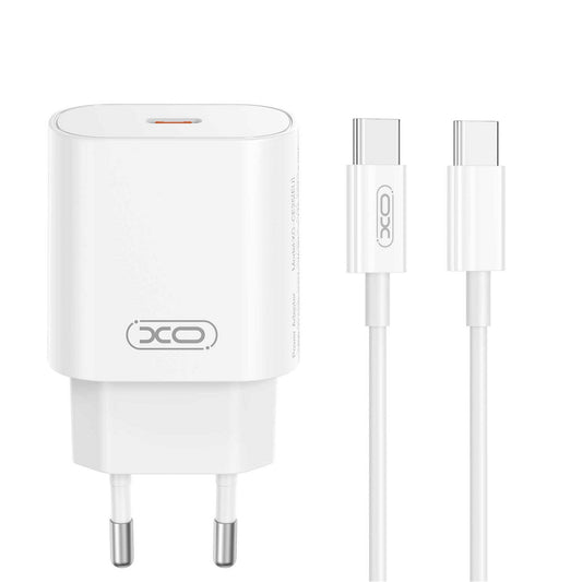 Netzladegerät mit USB-C Kabel XO Design CE25, 25W, 3A, 1 x USB-C, Weiß