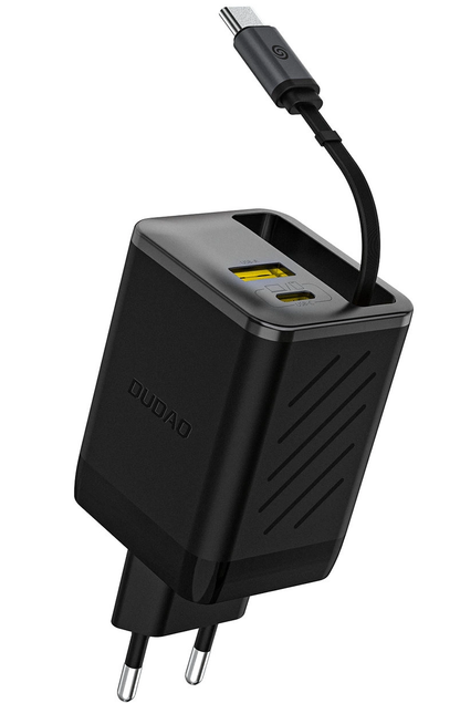 Netzladegerät mit USB-C Kabel Dudao A67EU, 67W, 3.35A, 1 x USB-A - 1 x USB-C, Schwarz