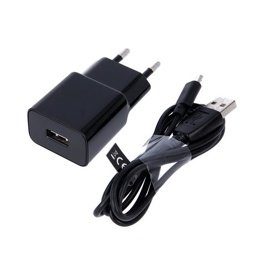 MaXlife MXTC-01 Chargeur réseau avec câble microUSB, 10,5W, 2,1A, 1 x USB-A, noir