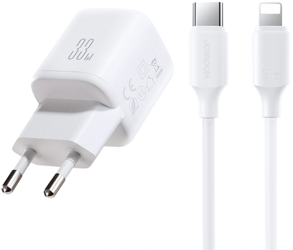 Netzladegerät mit Lightning-Kabel Joyroom JR-TG7, 33W, 3A, 1 x USB-A - 1 x USB-C, Weiß