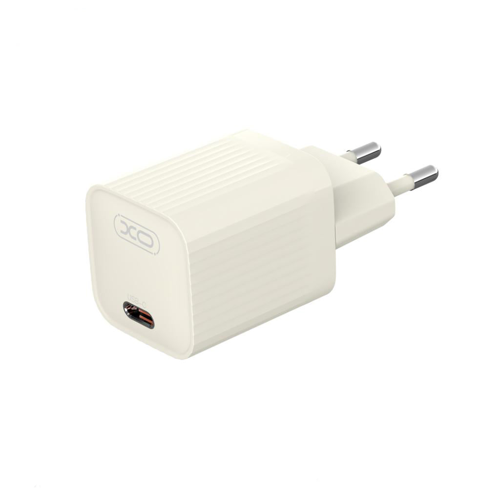 Chargeur réseau avec câble USB-C XO Design L148, 30W, 3A, 1 x USB-C, Beige