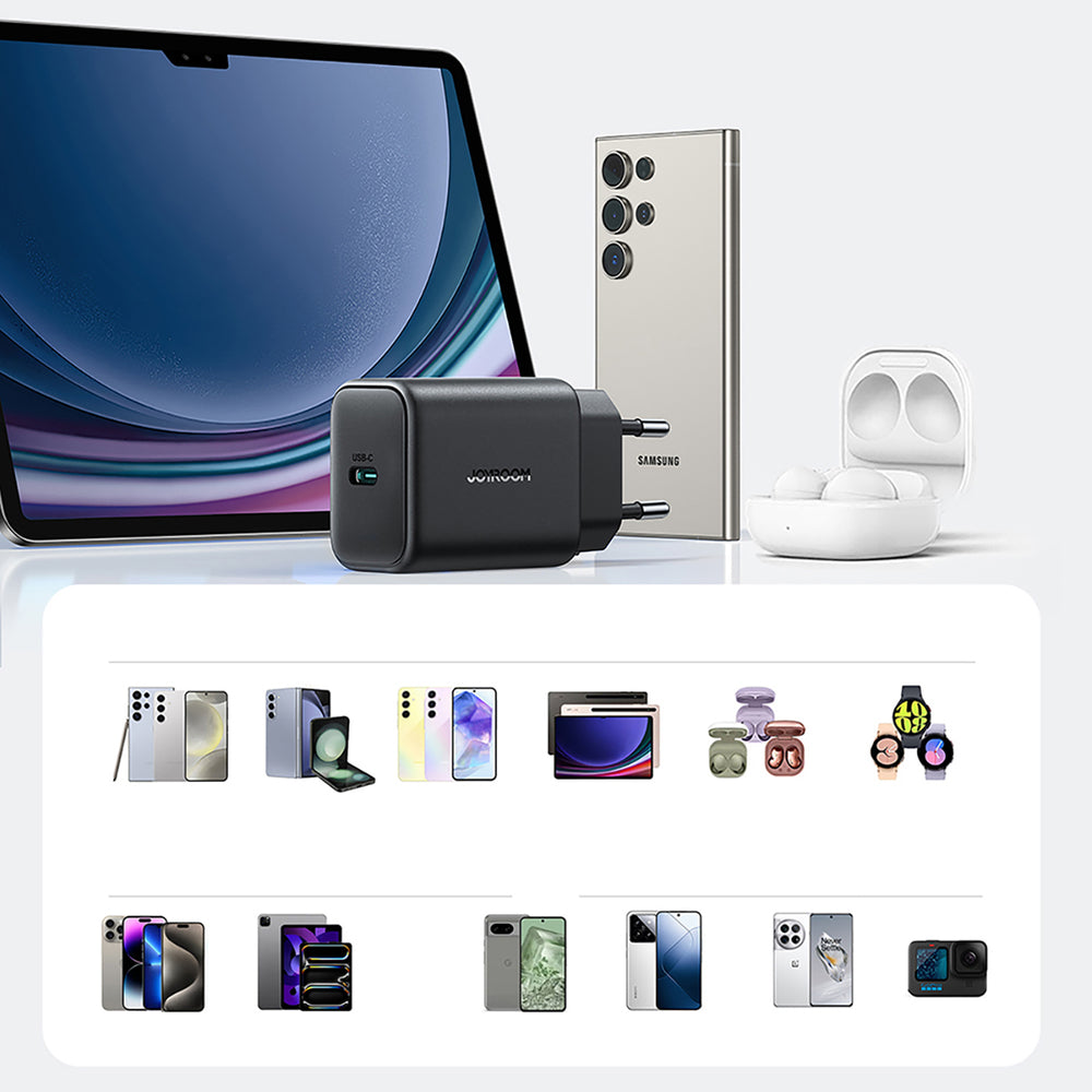 Netzladegerät mit USB-C Kabel Joyroom JR-TCF23, 25W, 3A, 1 x USB-C, Schwarz