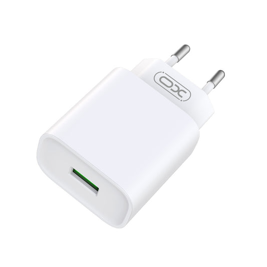Netzladegerät mit Lightning-Kabel XO Design CE02D, 18W, 3A, 1 x USB-A, Weiß