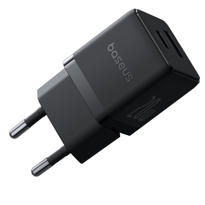 Chargeur Réseau avec Câble USB-C Baseus Palm, 20W, 3A, 1 x USB-A - 1 x USB-C, Noir P10111608113-01