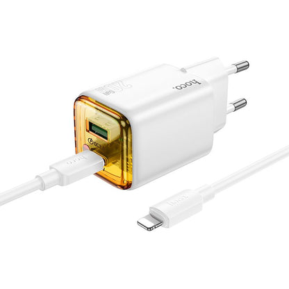 Netzladegerät mit USB-C Kabel HOCO N52, 20W, 3A, 1 x USB-A - 1 x USB-C, Weiß