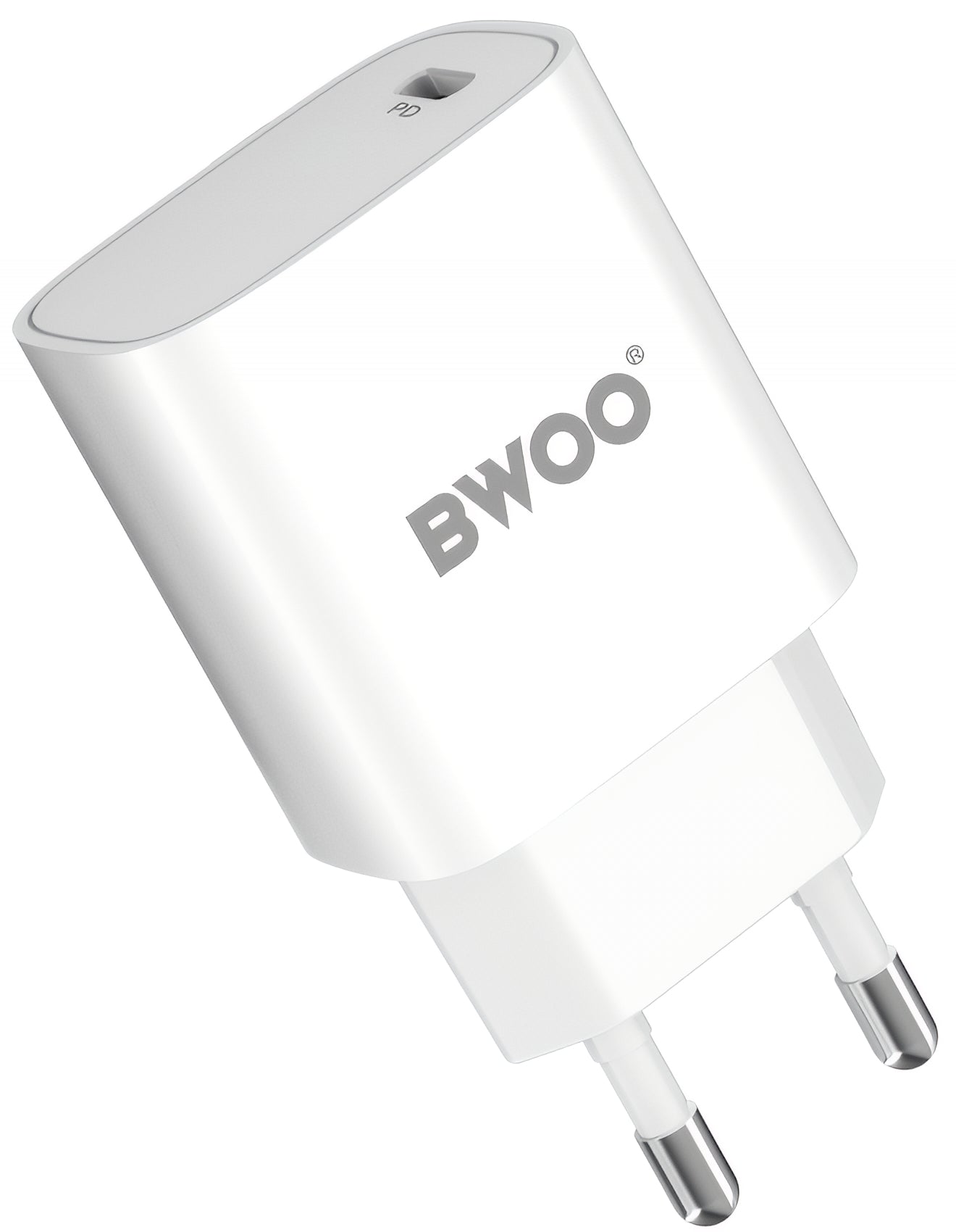 Netzladegerät mit USB-C Kabel BWOO CDA159, 20W, 3A, 1 x USB-C, Weiß