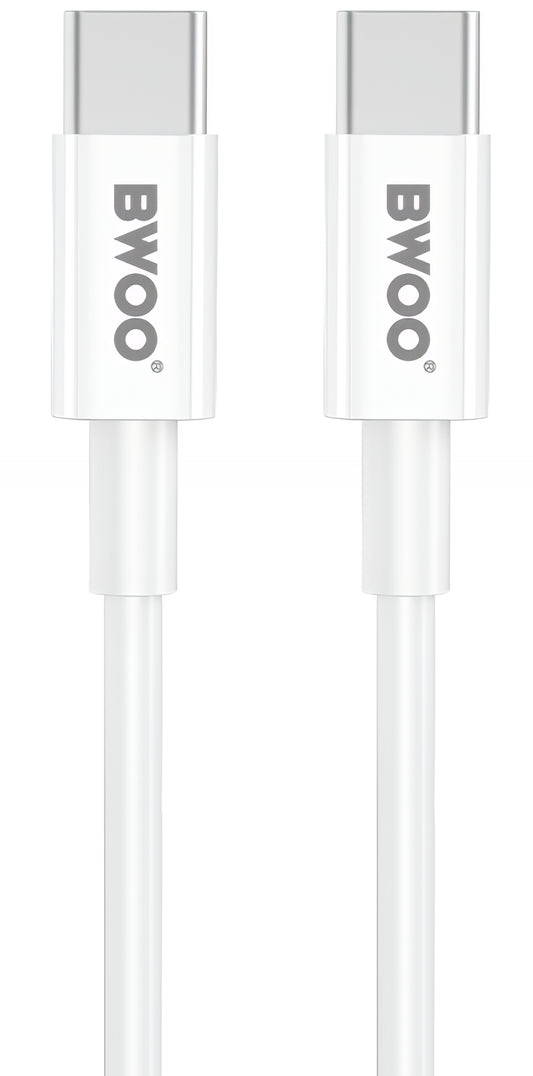 Chargeur réseau avec câble USB-C BWOO CDA159, 20W, 3A, 1 x USB-C, Blanc