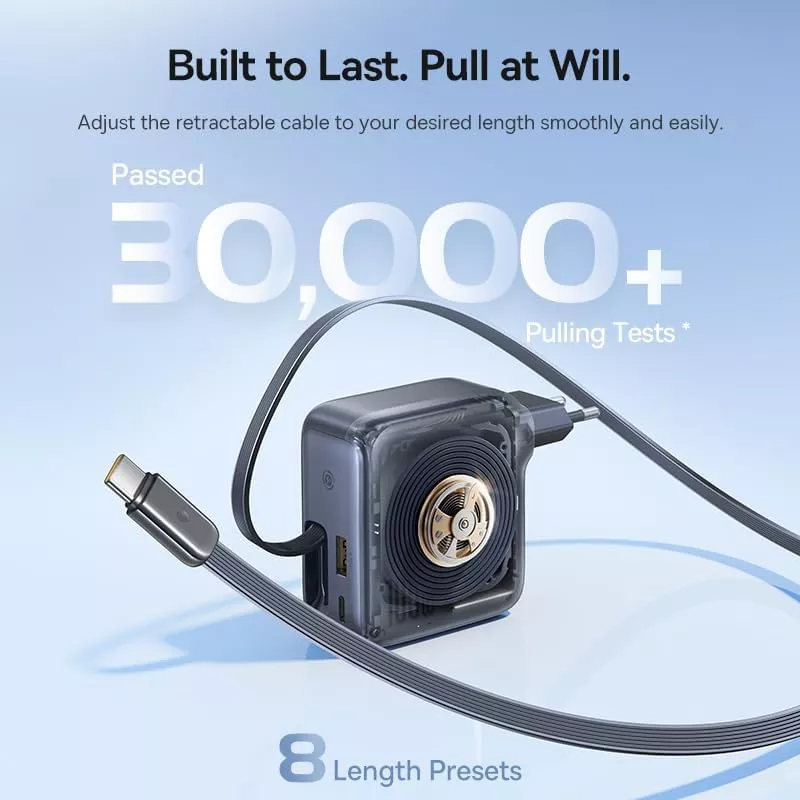 Netzladegerät mit USB-C Kabel Baseus EnerCore CJ11, 100W, 1 x USB-A - 2 x USB-C, Schwarz E0120M00