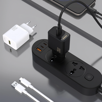 Netzteil mit USB-C-Kabel Dudao A27STEU, 25W, 3A, 1 x USB-A, Schwarz
