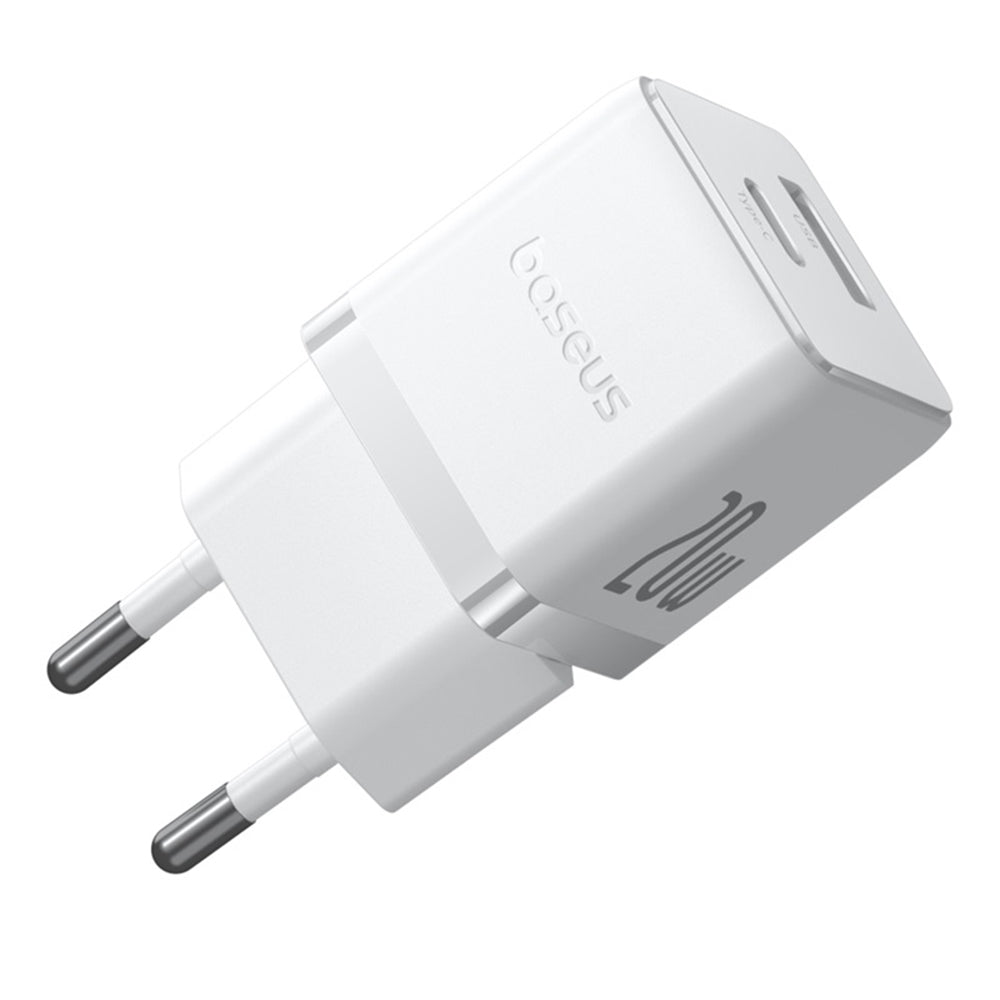 Chargeur Réseau avec Câble USB-C Baseus Palm, 20W, 3A, 1 x USB-A - 1 x USB-C, Blanc P10111608213-01